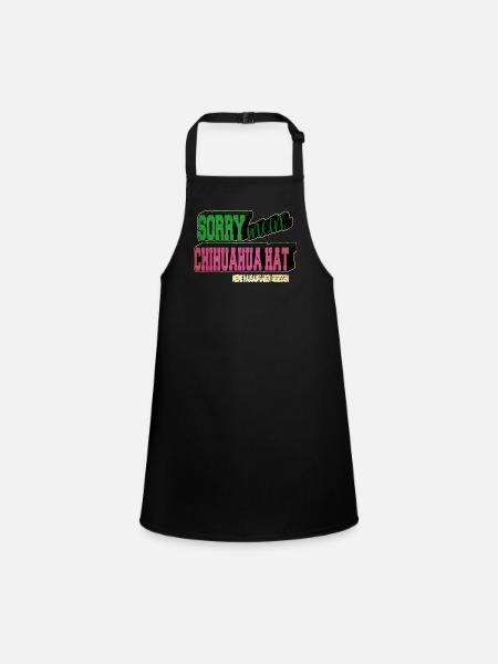 Bday Quote Terrier Christmas Cool Chihuahua - Children's Apron - black - Front