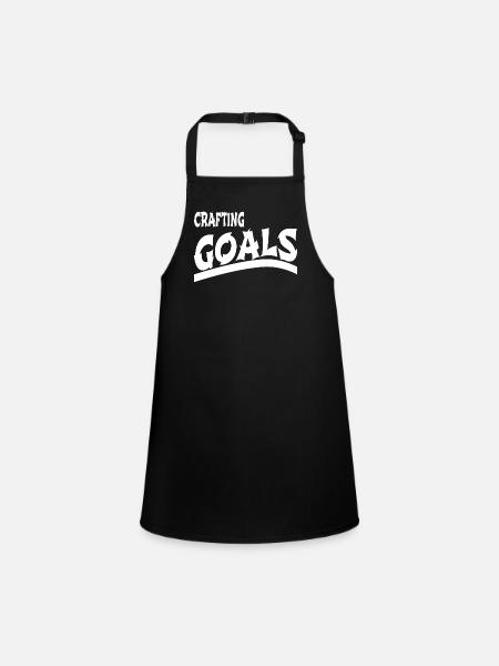 soccer leagues fun cool statement present gift - Children's Apron - black - Front