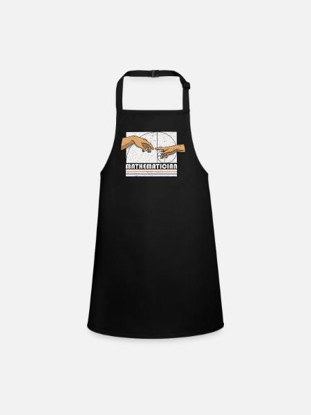 Creation of Adams Fibonacci Math Art - Children's Apron - black - Front