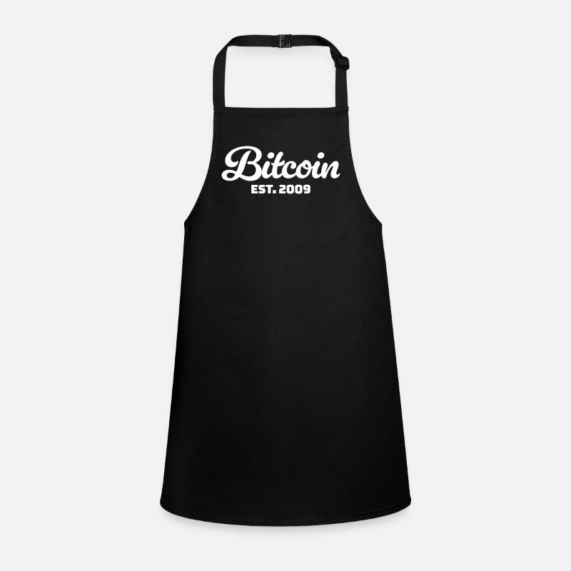 Bitcoin Est. 2009 – Klassisches Krypto Design Schürze für Kinder