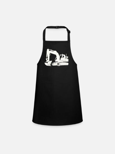 Excavatrice - Tablier Enfant - noir - Devant