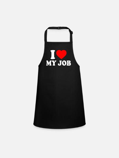 I love my job - Tablier Enfant - noir - Devant