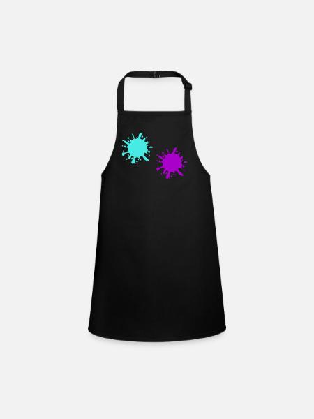 Splashes of paint - Children's Apron - black - Front