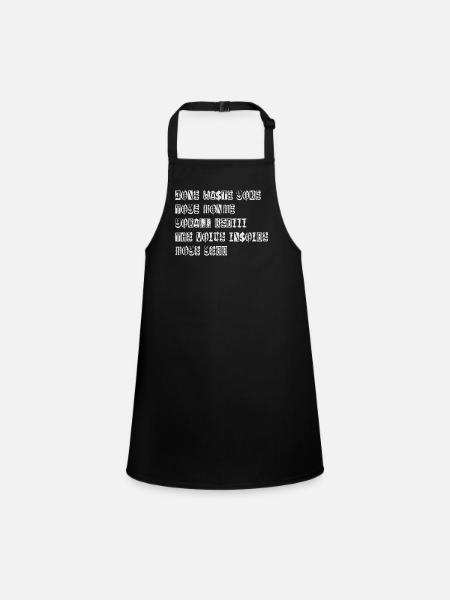 JONE WASTE YORE TOYE MONME YORALL REDIII THE VOICE - Tablier Enfant - noir - Devant