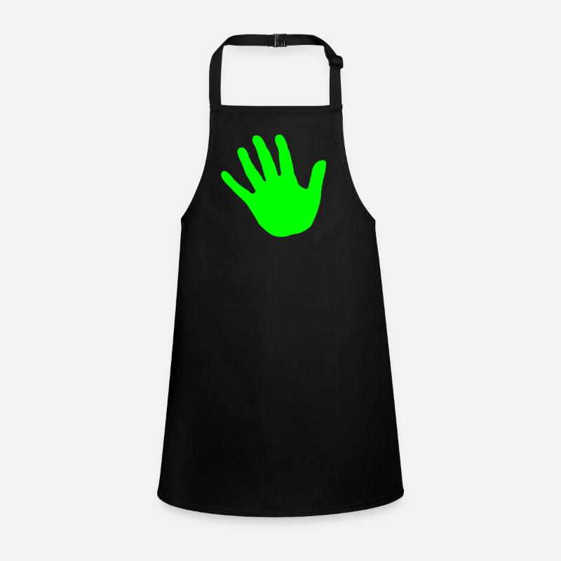 vert main - Tablier Enfant - noir