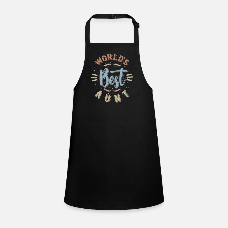 World's Best Aunt - Children's Apron - black