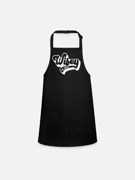 Wifey Est. 2022 Future Mrs., Engagement Party - Children's Apron - black - Front