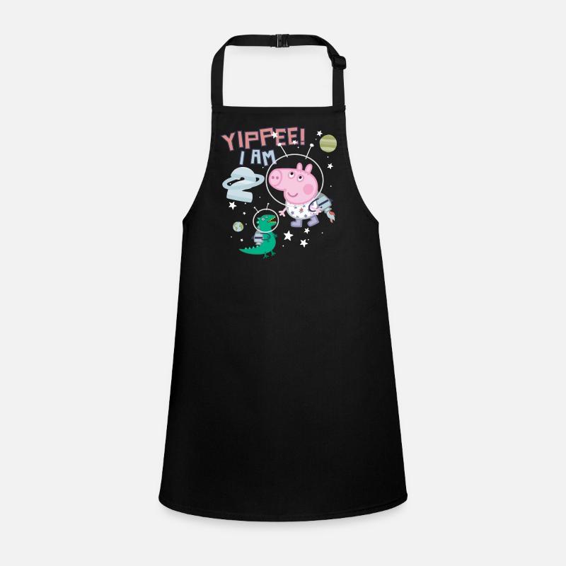Peppa Pig 2ème Anniversaire George Espace 2 Ans - Tablier Enfant - noir