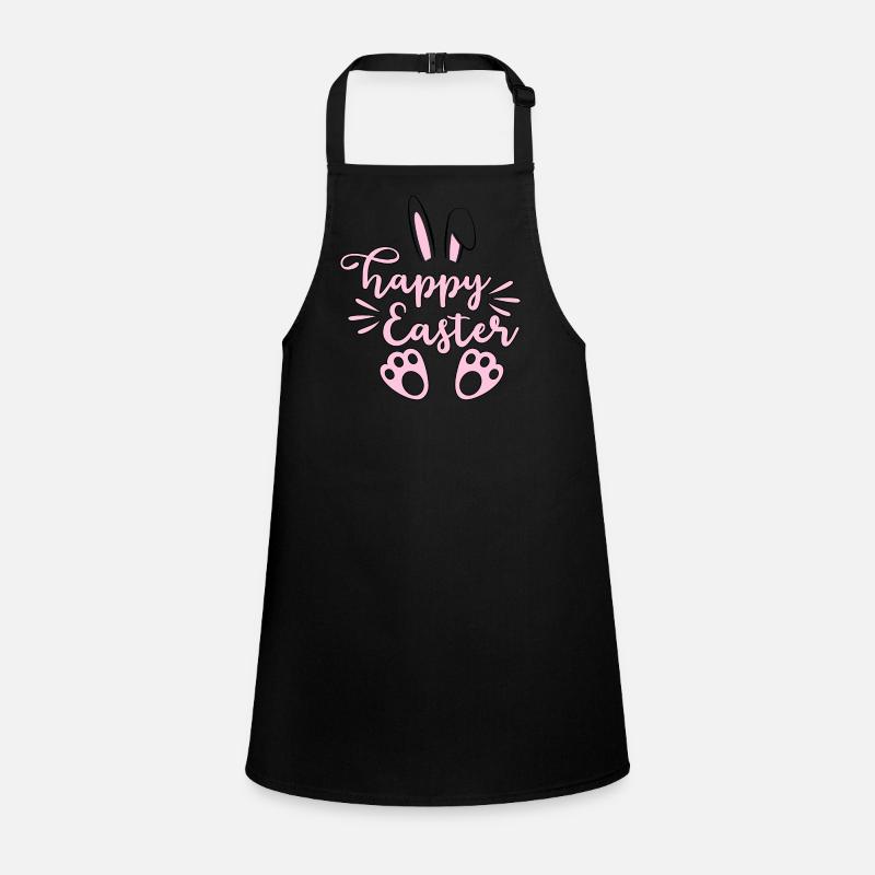 Happy Easter - Children's Apron - black