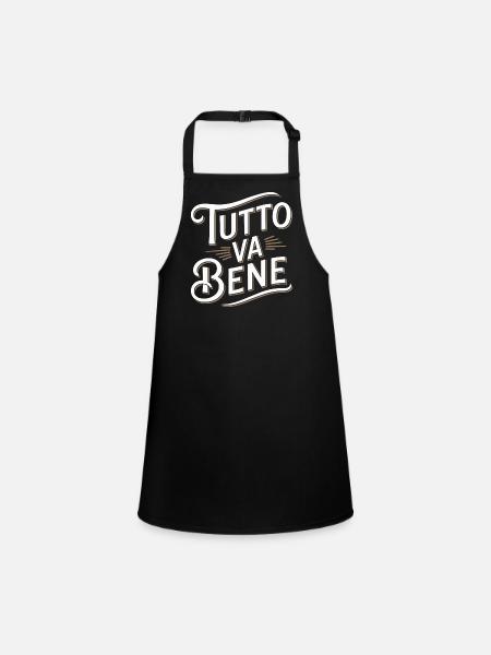 Tutto va bene - Tablier Enfant - noir - Devant