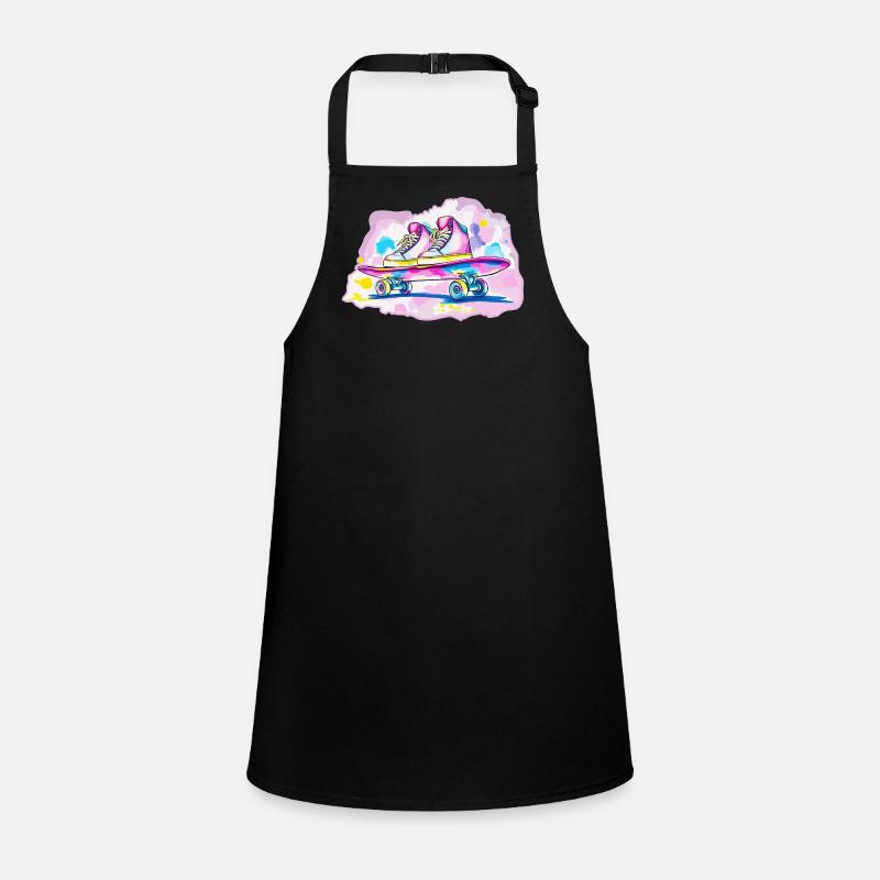 Skateboard with shoes Children's Apron