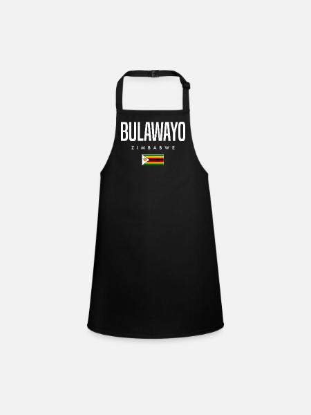 Bulawayo, Zimbabwe - Tablier Enfant - noir - Devant