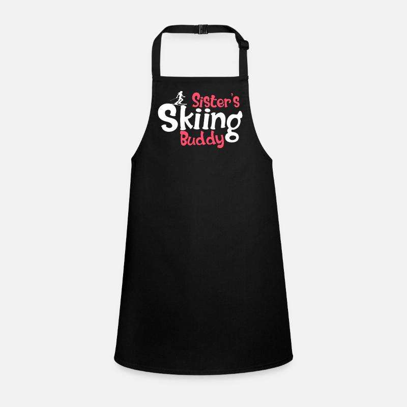 Funny Ski Lovers Graphic for Sisters Children's Apron