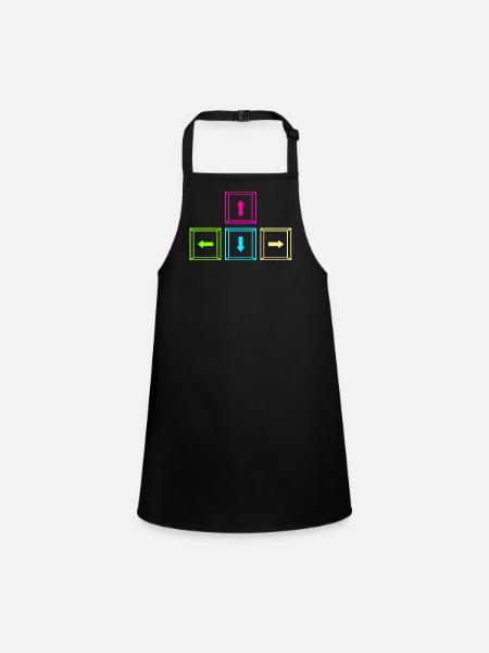 Gaming Computer Gamer Gaming Gamer - Children's Apron - black - Front