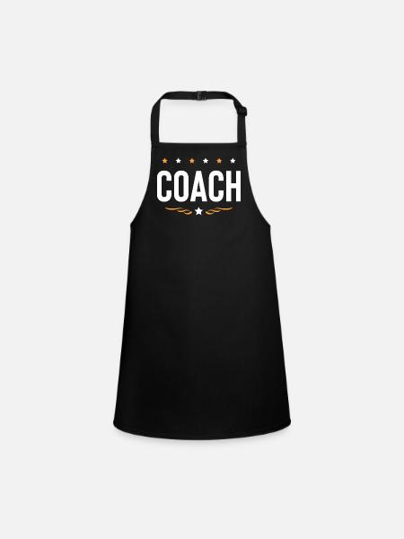 Coach Trainer - Children's Apron - black - Front