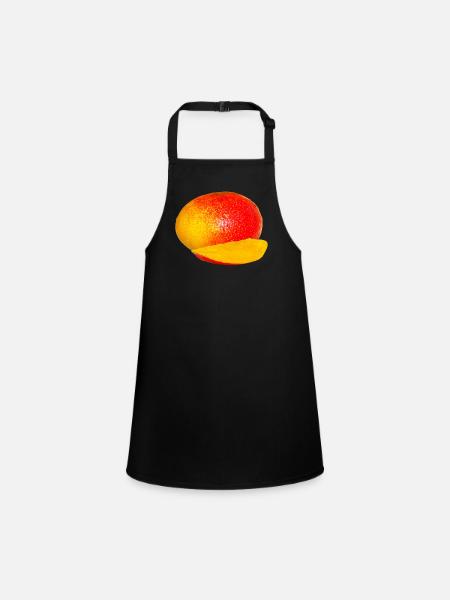 mango veggie gemuese fruits18 - Schürze für Kinder - Schwarz - Vorne