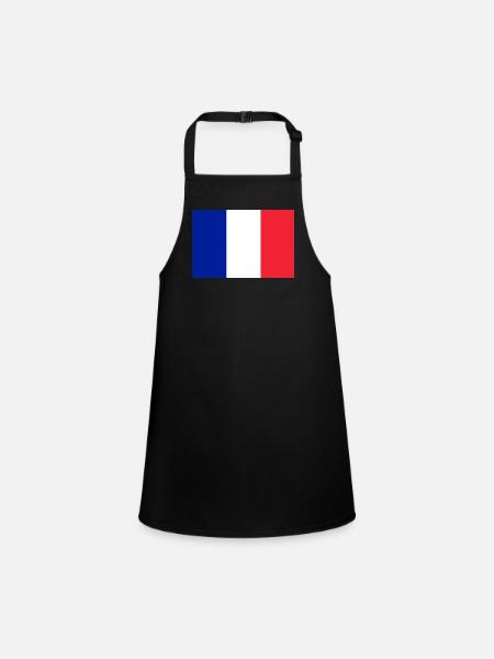 Drapeau français - Tablier Enfant - noir - Devant