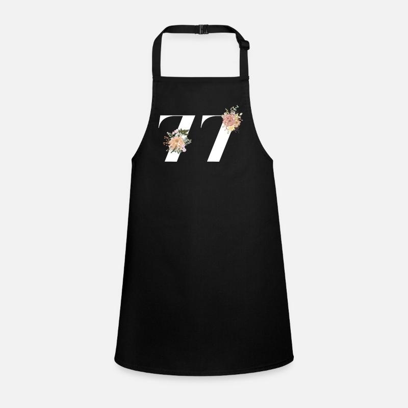 77e anniversaire fleuris (Cadeau de 77 ans) Tablier Enfant