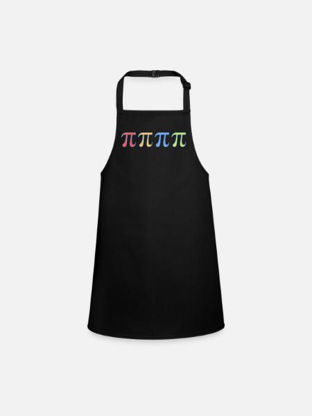 Pi *vintage x4 - Maths Ingénieur Science - Tablier Enfant - noir - Devant