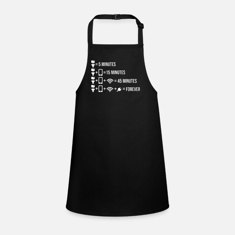 Zeit auf dem Klo mit Handy Schürze für Kinder