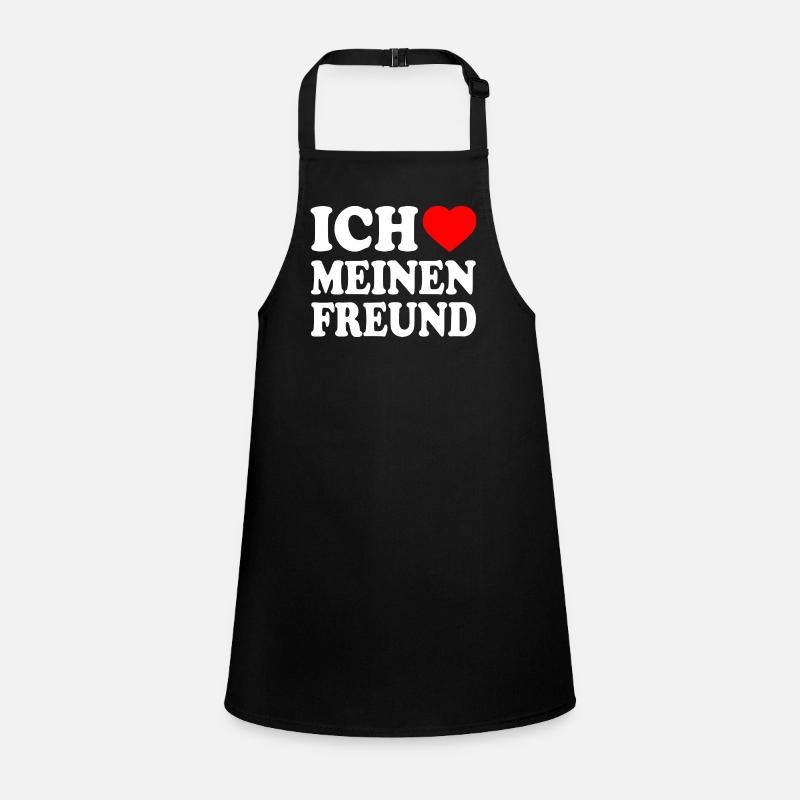 Ich liebe meinen freund Schürze für Kinder