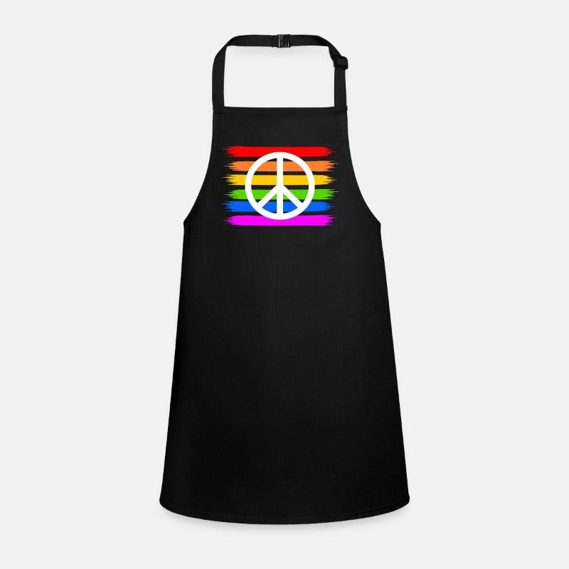 Peace peace sign on rainbow rainbow flag Children's Apron
