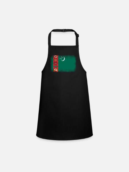 Turkmenistan Turkmenistan - Children's Apron - black - Front