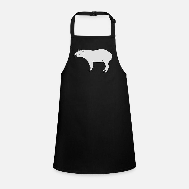 Tapir - Children's Apron - black