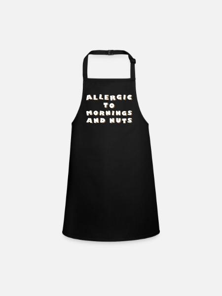 Allergy Nut Allergy Awareness Gift - Children's Apron - black - Front