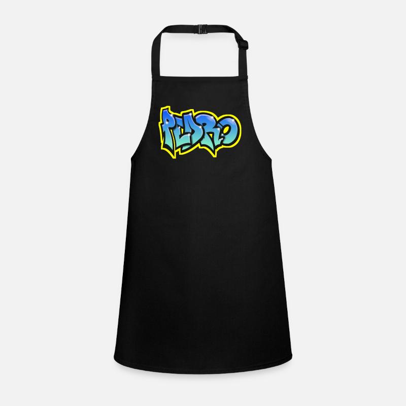 PEDRO GRAFFITI NAME PRINT Pedro Vorname Schürze für Kinder