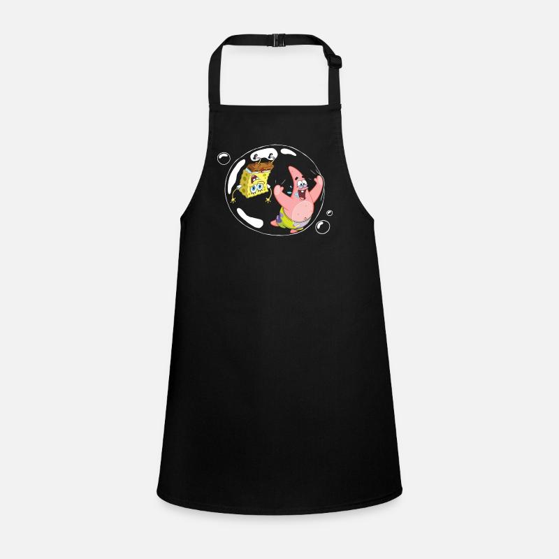 Spongebob Squarepants With Patrick In A Bubble - Children's Apron - black