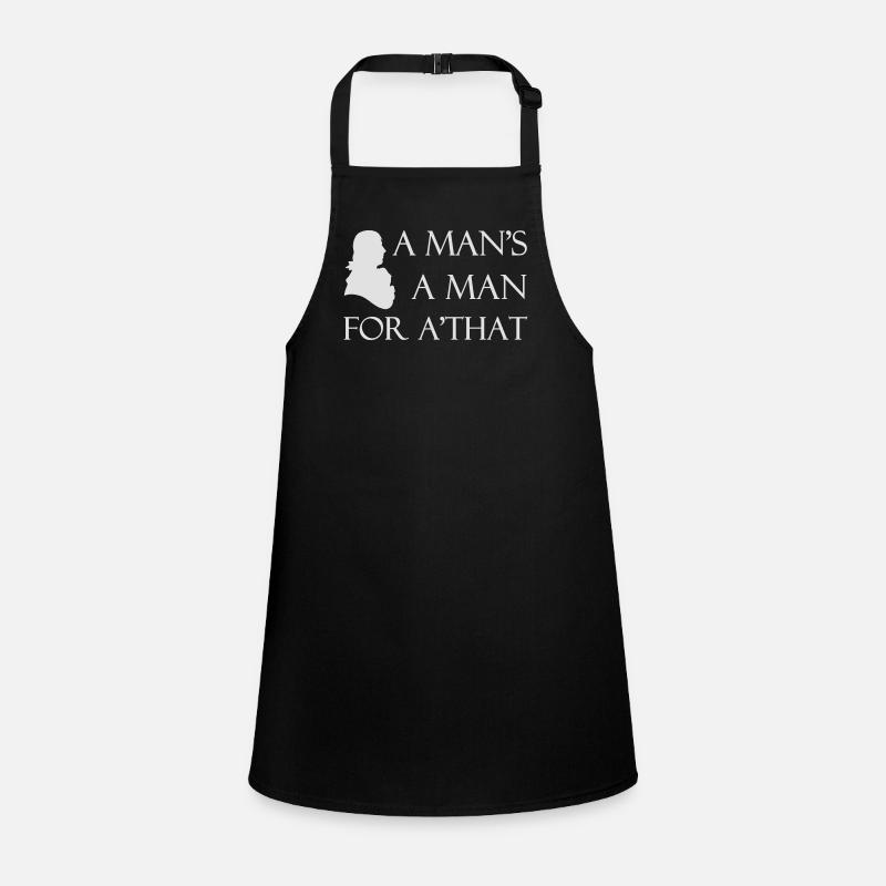 Burns - A Man's a Man - Children's Apron - black