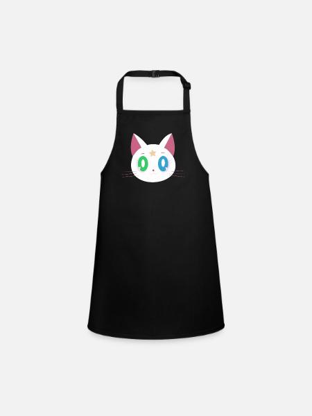 Lustige Katze - Schürze für Kinder - Schwarz