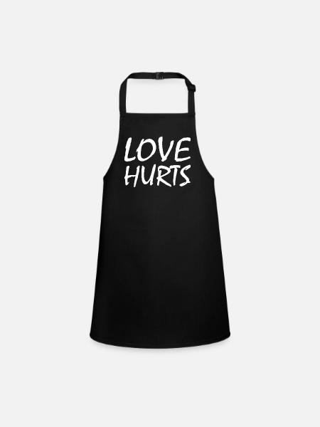 Love hurts - Children's Apron - black - Front