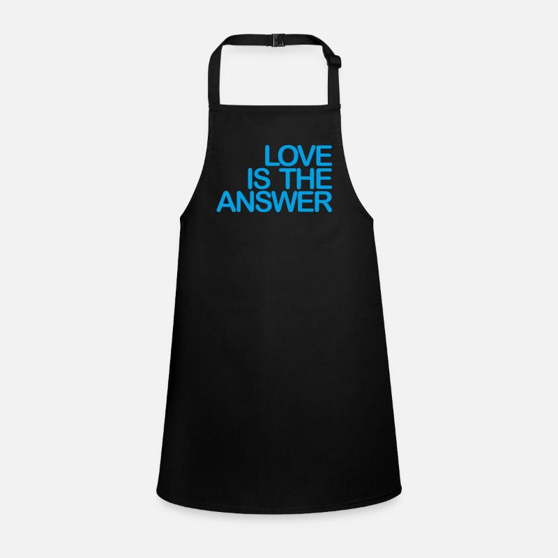 LOVE is the ANSWER 03 light blue Children's Apron