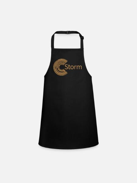 Für Storm - Schürze für Kinder - Schwarz - Vorne