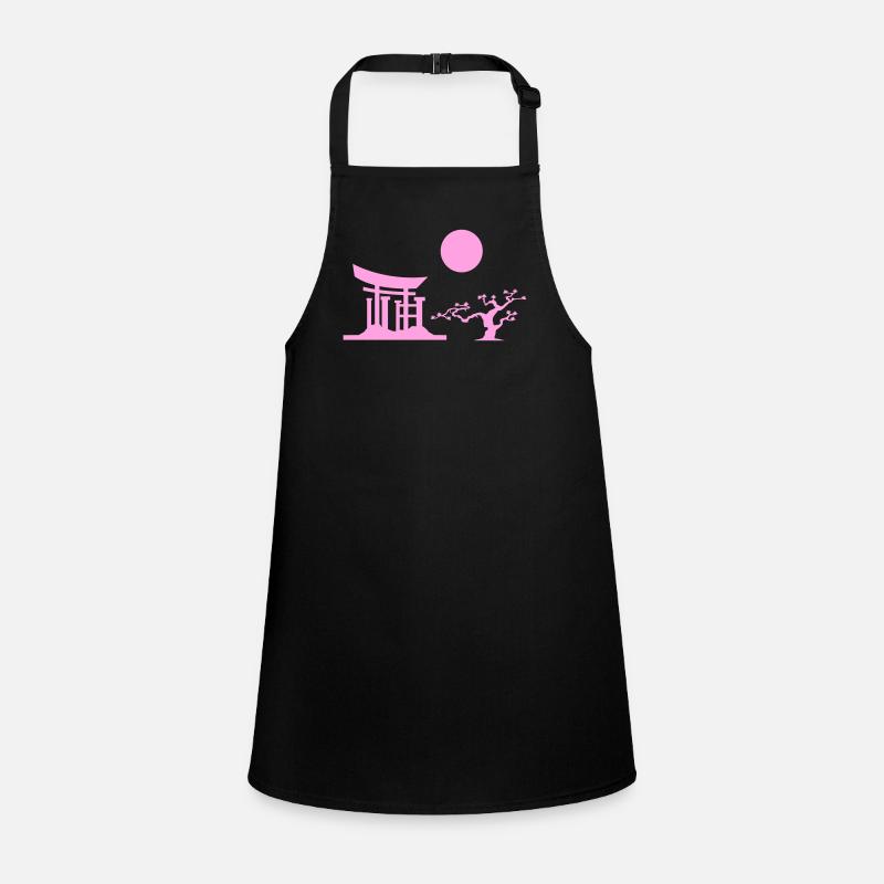 Japan Gate Silhouette Children's Apron