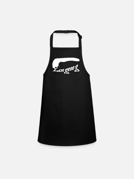 Langeoog Tattoo - Schürze für Kinder - Schwarz - Vorne
