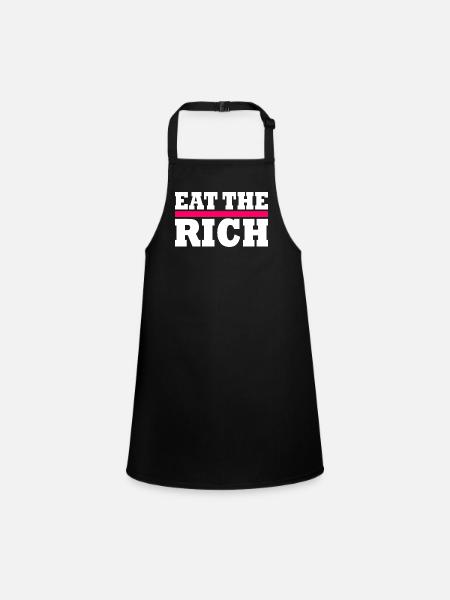 Eat the rich - Children's Apron - black - Front