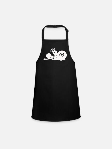 funny snail - Children's Apron - black - Front