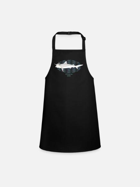 Bull Shark / Hybrid - Children's Apron - black - Front