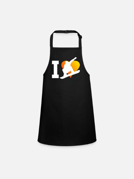 Snowboard Snowboard Hommes Snowboard Femmes Snowboarder - Tablier Enfant - noir - Devant