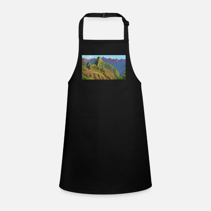 Machu Picchu, Peru - Pixel Art Children's Apron