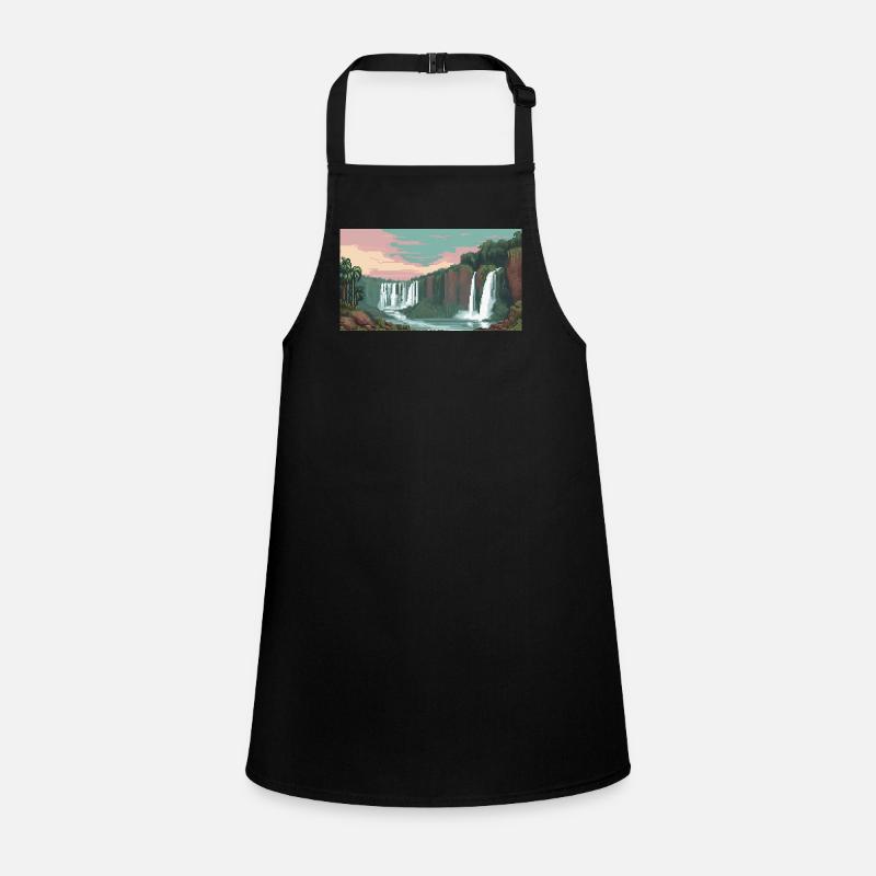 Iguazú Falls, Argentina - Pixel Art Children's Apron
