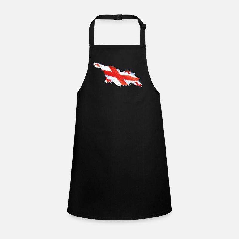 Georgia flag in Georgia map Children's Apron