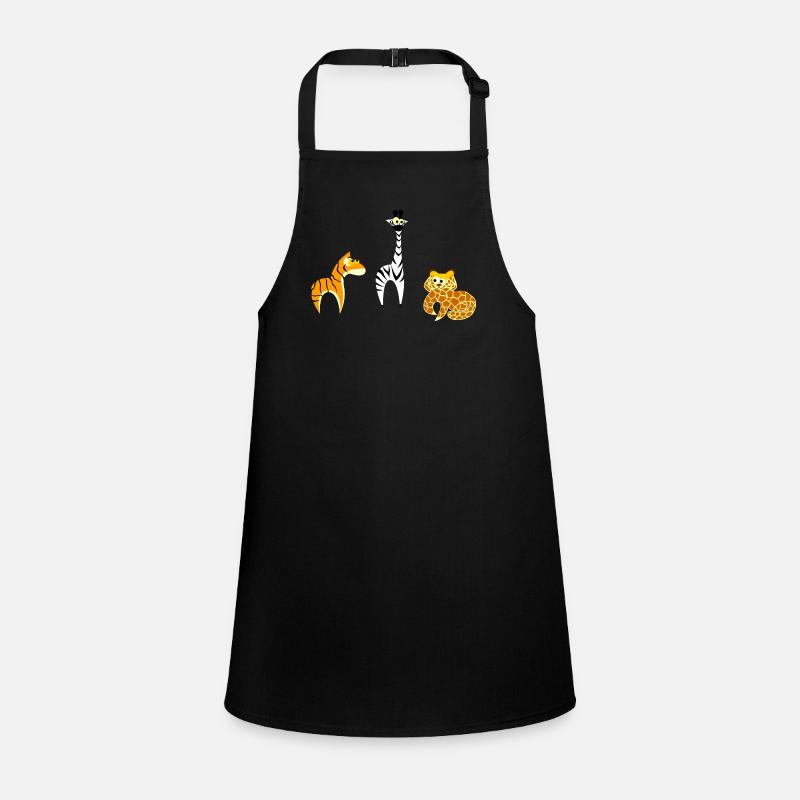 Animaux de zoo - Tablier Enfant - noir