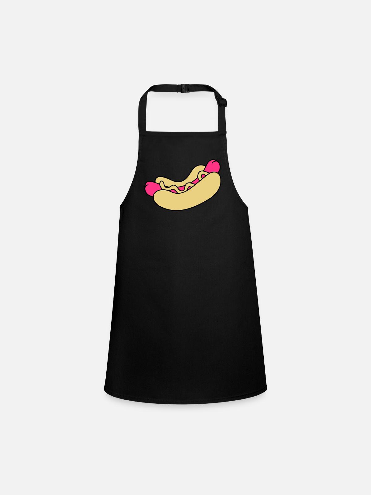 hot dog - Children's Apron - black - Front