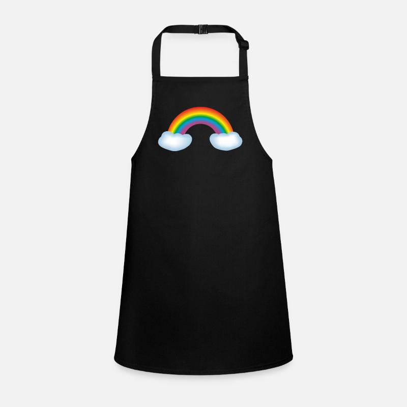 Regenbogen mit Wolken Schürze für Kinder