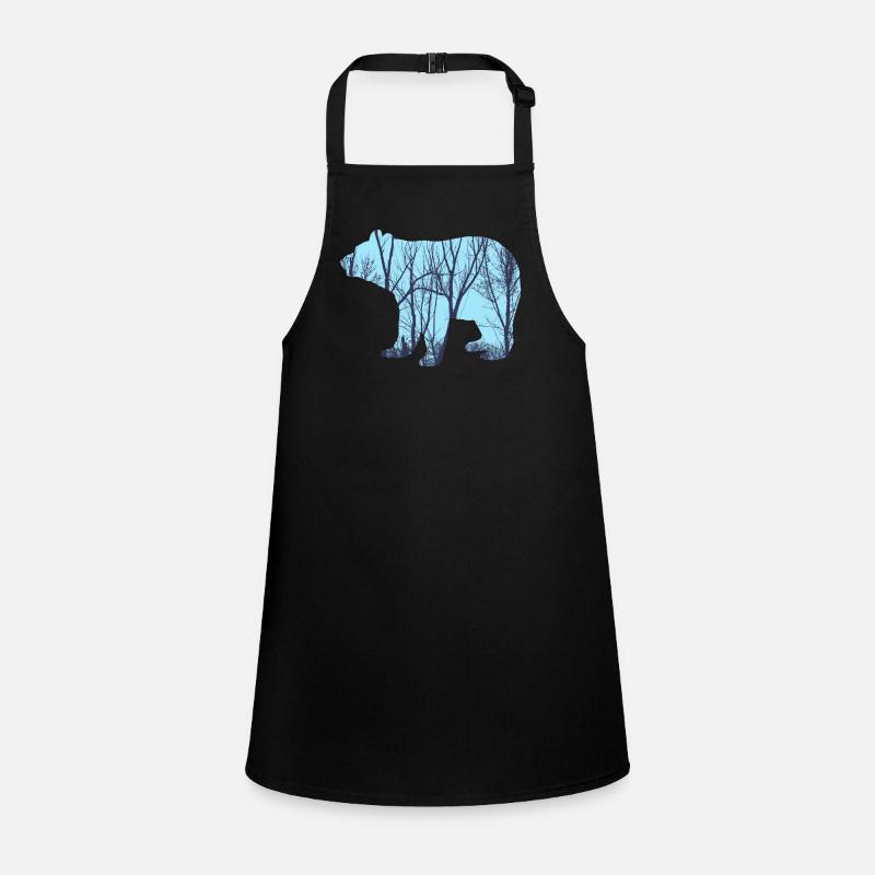 arbres animaux graphique graphique - Tablier Enfant - noir