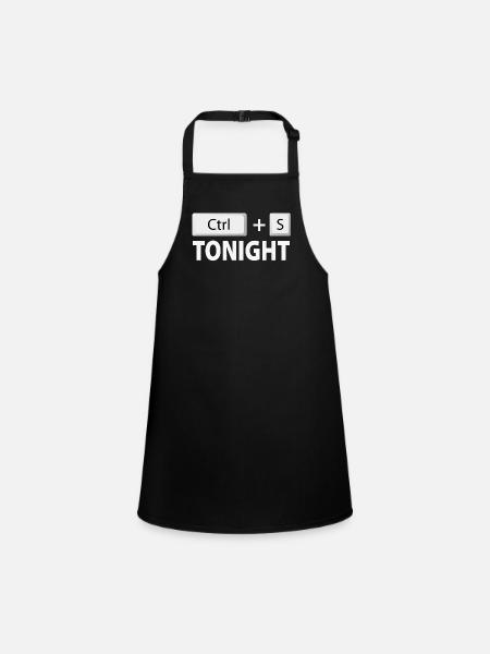 Save (Ctrl + S) tonight - Children's Apron - black